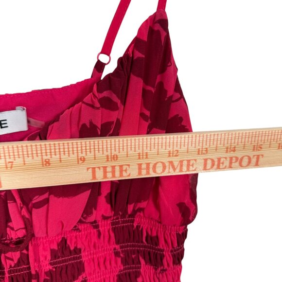 DO+BE Smocked Y2K Tank Top Womens Medium Pink Floral Sleeveless Boho - Picture 8 of 8